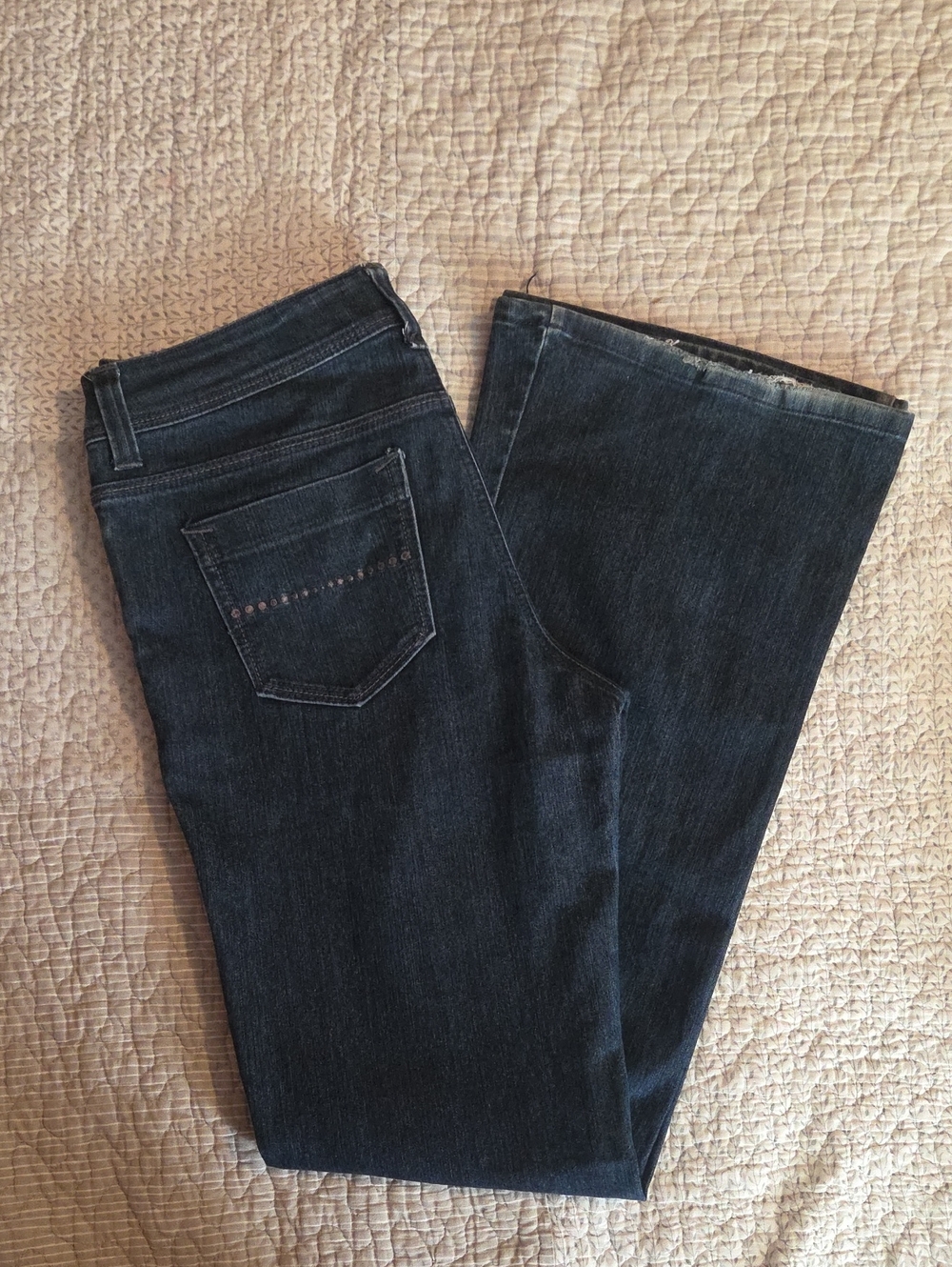 GLO jeans Dark Indigo Wide-Leg Flare Jeans
